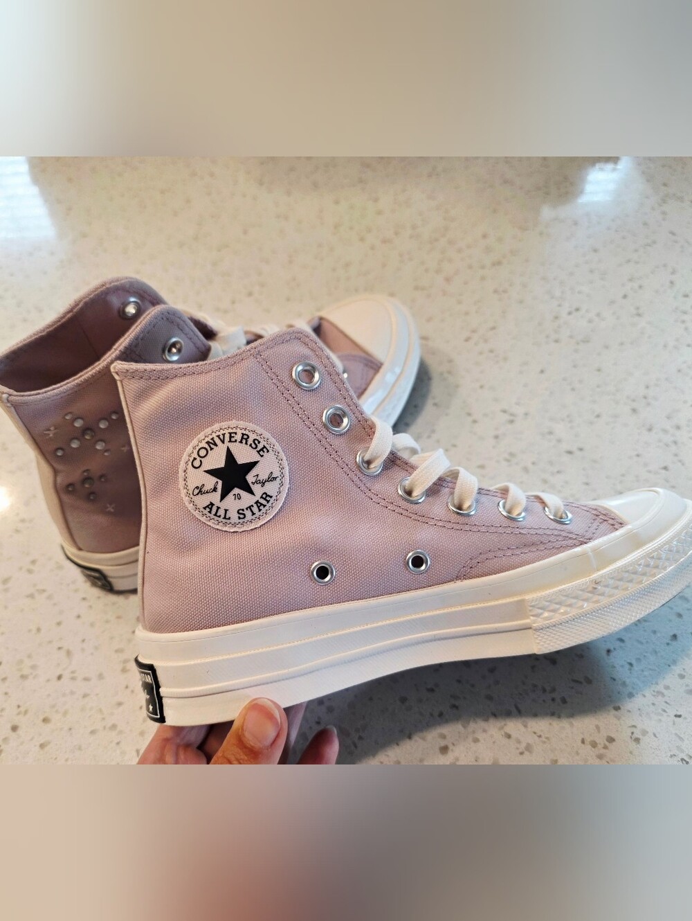 Converse All Star High Top Sneakers - Blush Mauve Canvas